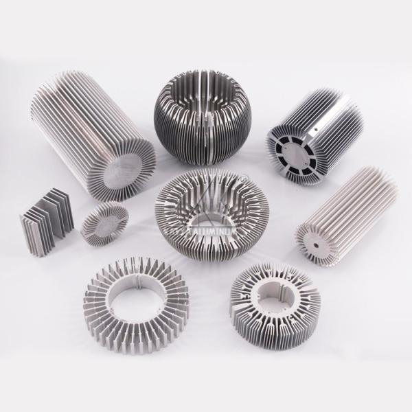 Extruded Round Heat Sink Aluminum Profile Metal 6063