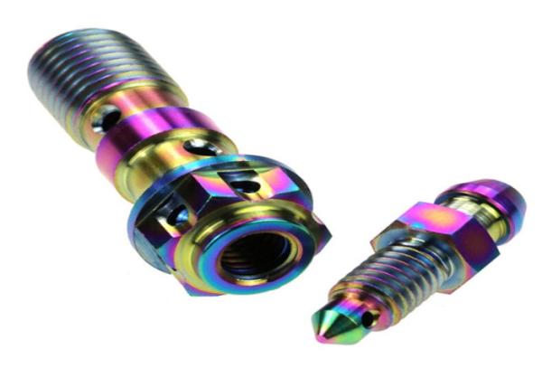 Blue Color CoatingCNC Titanium Parts Bolts And Nuts High Strength Anti - Corrosion