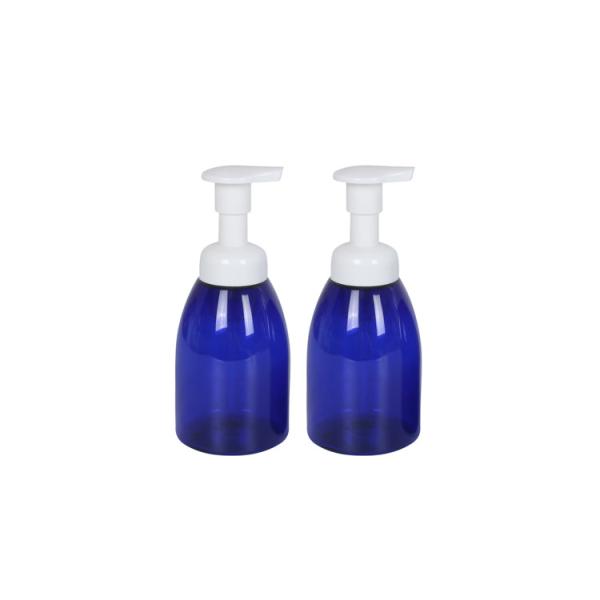 Bouteille de pompe en PET en mousse bleu foncé 350 ml Pour les soins de la peau