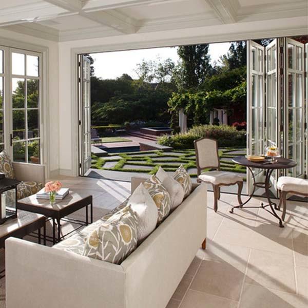 Mosquito Screen Aluminium Double Doors Customized Measurement Folding Opening