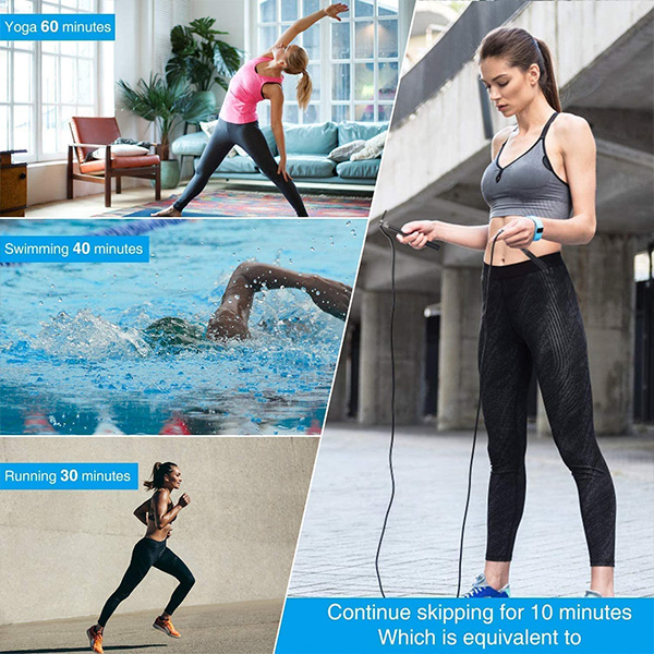 PVC Coated Steel Wire Durable Jump Ropes With Anti Slip Aluminum Handles