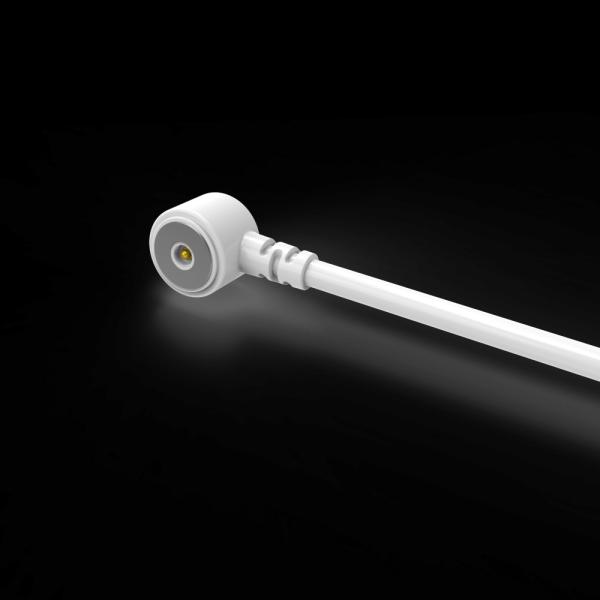 White male and female magnetic pogo pin  cable connector for LED strips