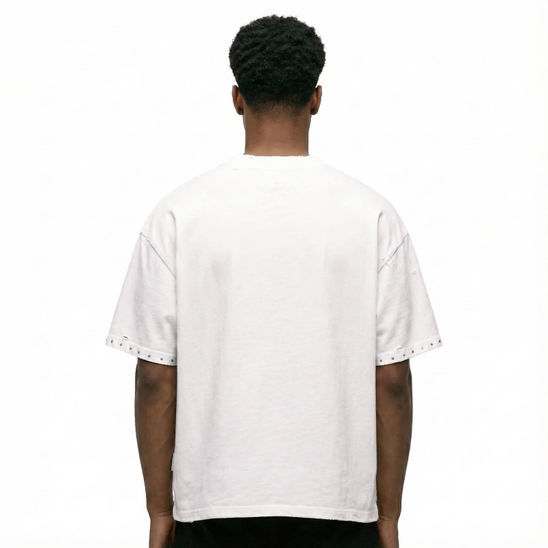 Custom Oversized T Shirt Distressed Graphic Streetwear OEM