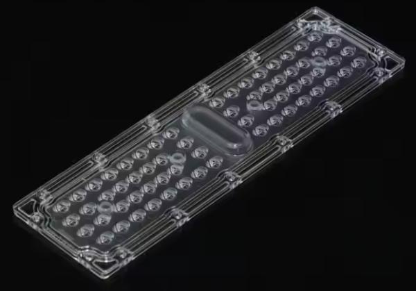 Optical Led Lens 64 In 1 Street Light Lens 236*70 Mm 2835 3030 Module Lens Series