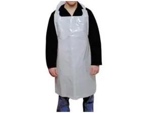 Disposable PE Apron with Short Sleeves with Open Back PE Kitchen Aprons, Medical Household PE Apron, Surgical Apron