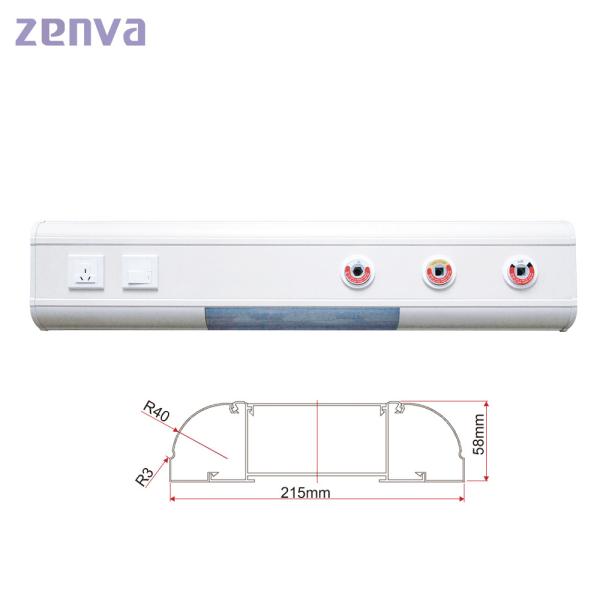 1.5m 1.2m Wall Mounted Hospital Bed Head Panel Aluminum Alloy For ICU Wards