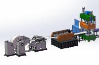 Automatic loading and unloading fully automatic transformer cooler production line