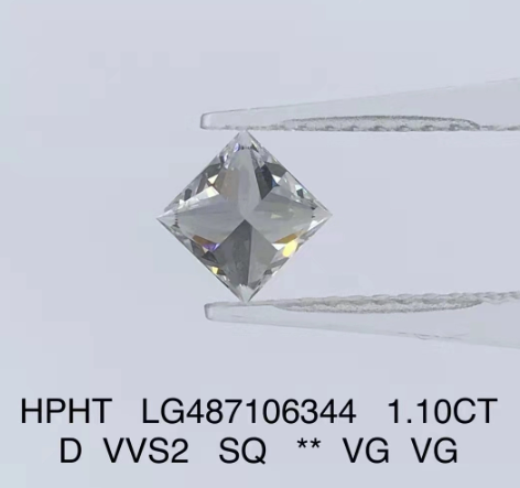 1.1 Ct Princess Cut Lab Grown Diamond Jewelry D VVS2 HPHT Laboratory Grown Diamond (Конструкция для использования в лабораторных условиях)