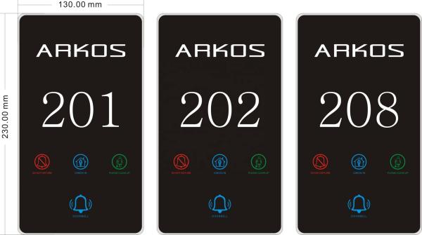 Hotel Doorplate Switch with 4 Years Warranty Easy Installation ABS Material Smart Touch DND Panel Switch