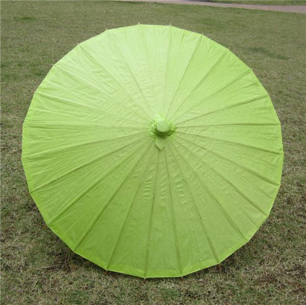 Wedding Party Chinese Paper Parasols Umbrella Solid Color 57cm Length 42cm Radius