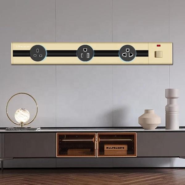 1 kg prise électrique pour les prises mobiles en aluminium montées sur le mur au Brésil Table de bureau