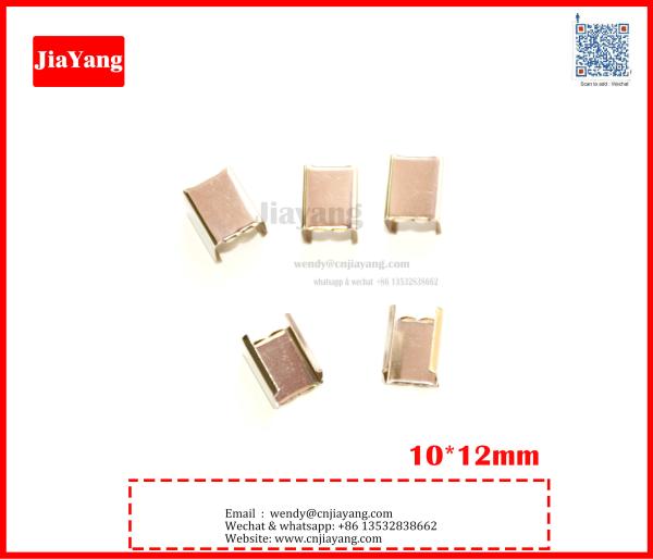 Jiayang  6X11 iron cheap metal crimps for lanyard for  sale
