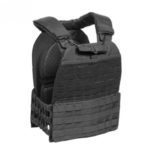 Black Polyester Tactical Weighted Training Vest Adjustable Weighted Vest