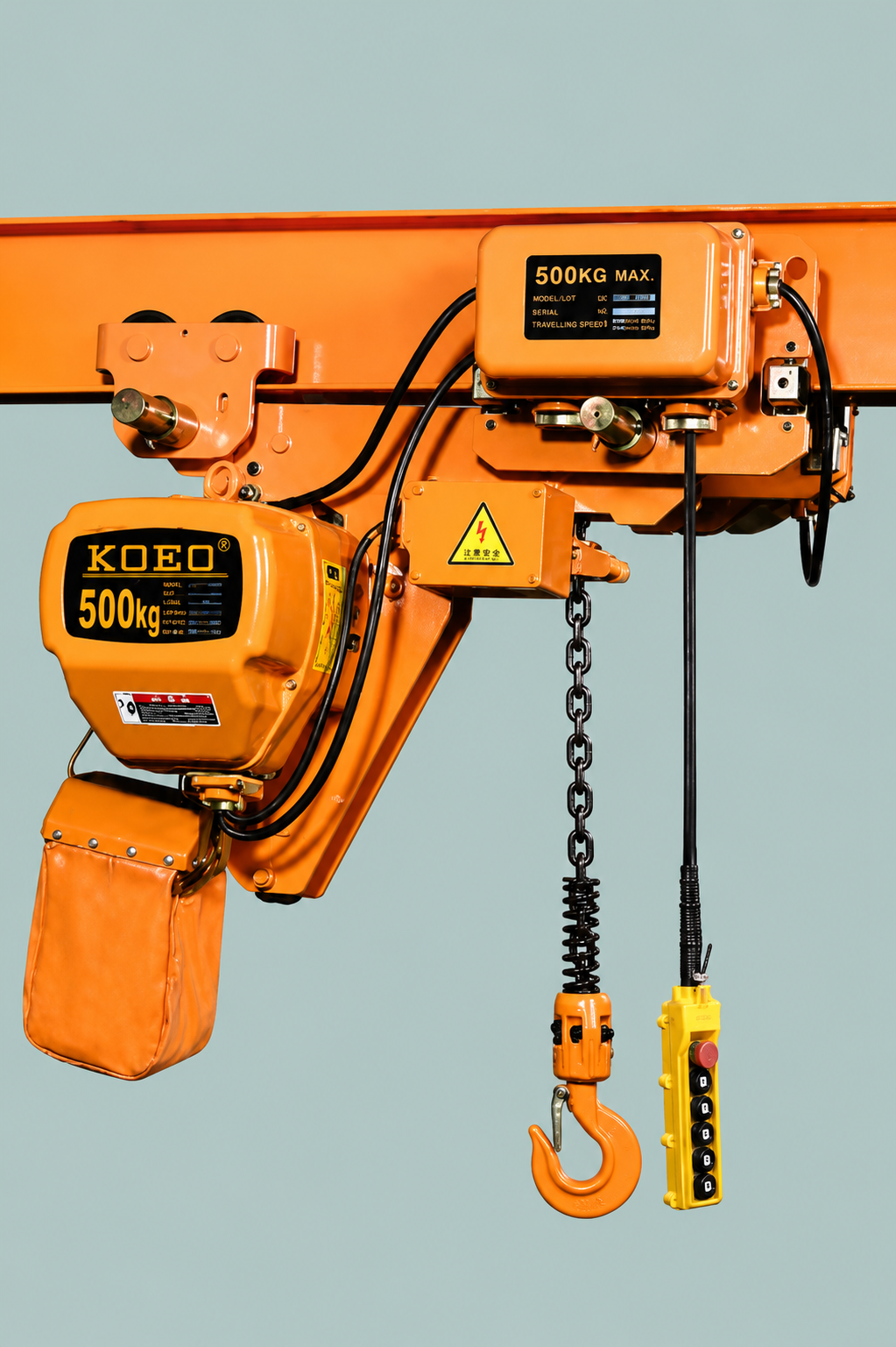 Ultra Low Headroom Electric Hoist 0.5 Ton Mini Chain Hoist 380V IP54 Motor G80 Chain Compact Body