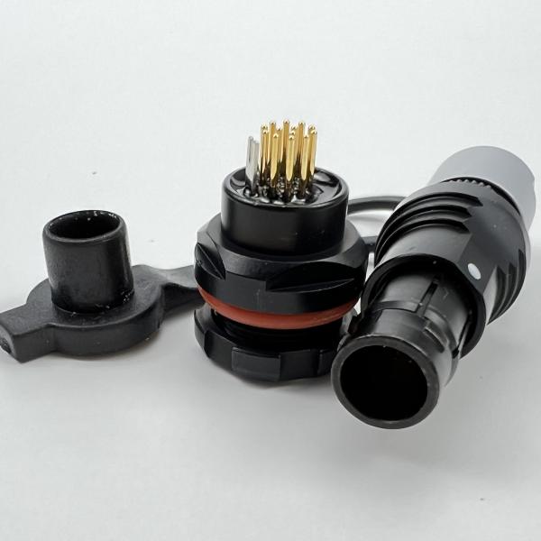 F Series High Density IP68 Waterproof Push Pull Connector with EMC Shielding and Fischer Compatibility