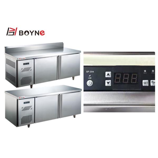 Stainless Steel material Restaurant One Door Counter Fridge Prep Table Freezer of silver color