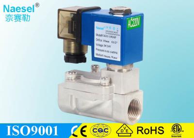 Stainless Steel Diaphragm Solenoid Valve Water Fluid 220V / 50HZ Power