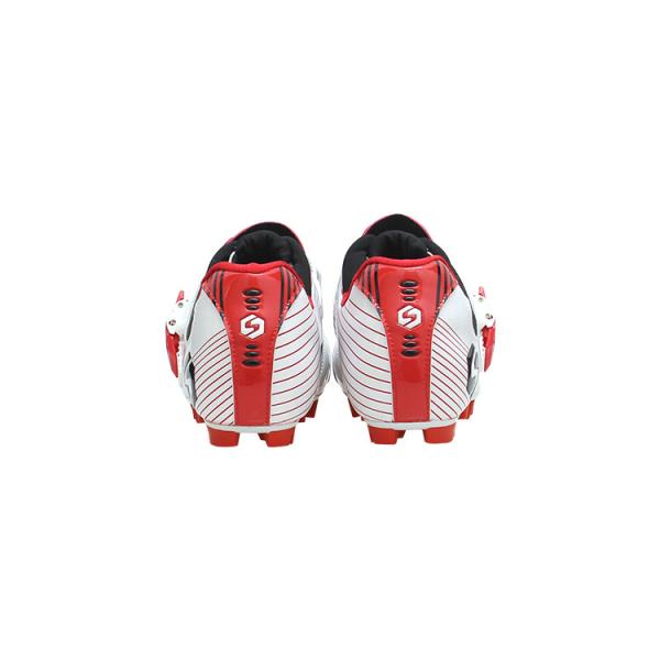 Auto Lock Waterproof Cycling Footwear Red And White Fit Wide Range Of Foot Shapes