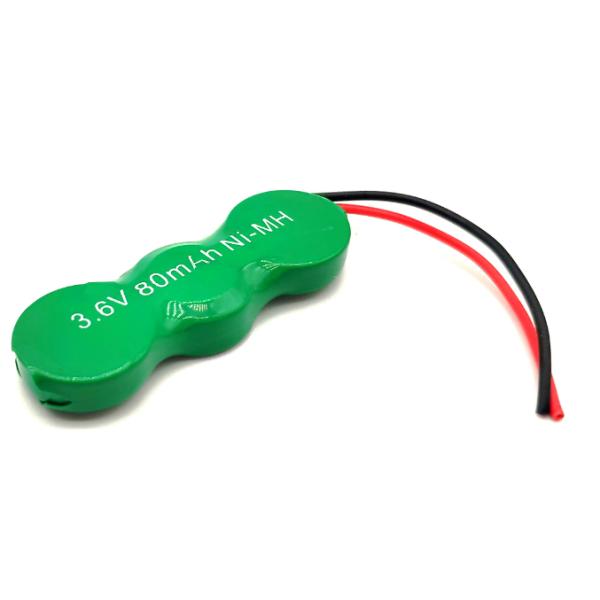 Настраиваемые 80 мАч кнопочные батареи NiMH 1.2V 2.4V 3.6V