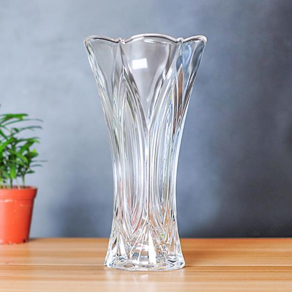 Diamond Design Glass Flower Vase Durable With Super Heavy And Thicken Wall