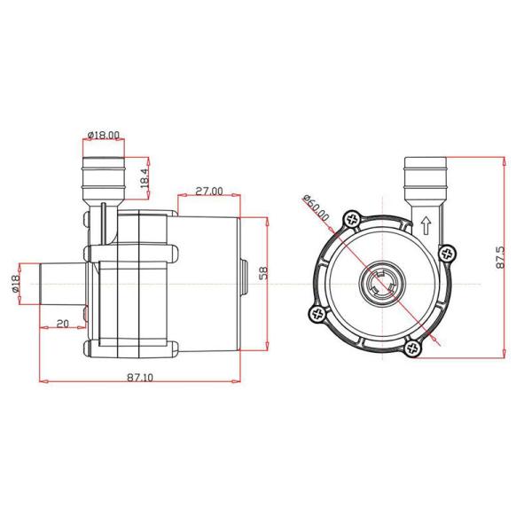 Водяная помпа 12v мотора DC управления скоростью PWM безщеточная для циркуляции хладоагента