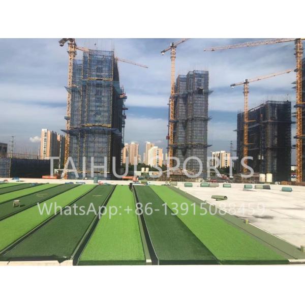 Green Artificial Grass 30mm Turf Wall For Rugby Sports Flooring Maintenance Free