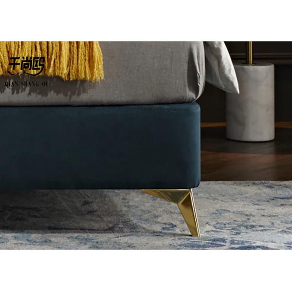 Super Large King Size Upholstered Beds European Style Dutch velvet Material