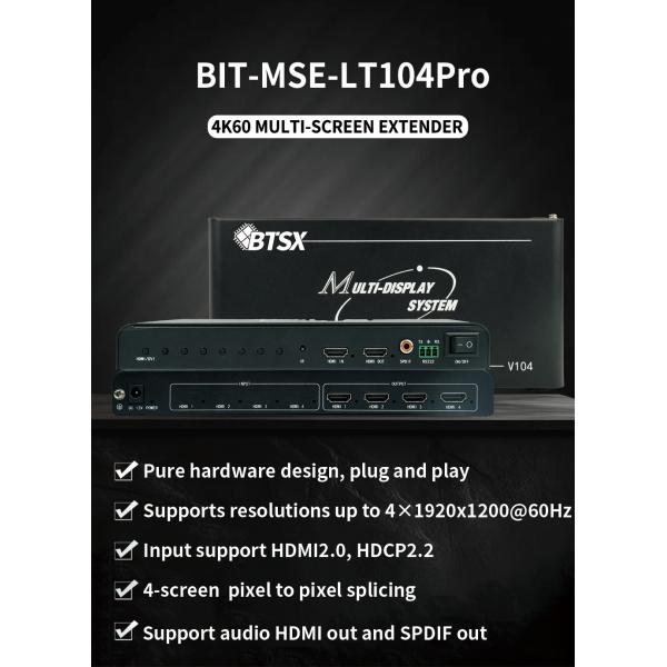 Ультра HD процессор BIT-MSE-LT104PRO Multi-Desktop Multi-Channel Projection с 12В питанием и HDMI кабелем
