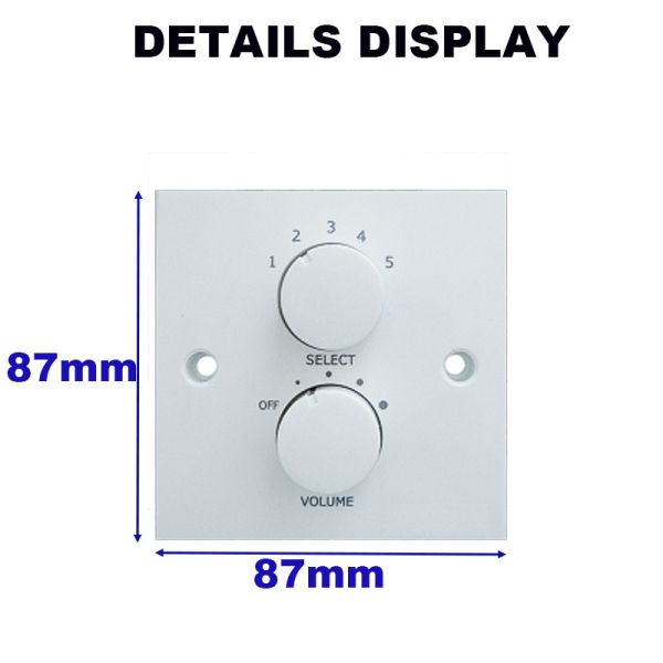 AT-530R Wall Mounted 30w with Relay Volume Controller White Color PC Material