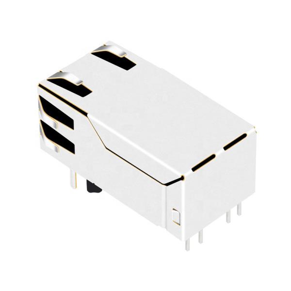 Conector 1000 de Ethernet de la base-T RJ45 PoE de Tab Up HFJT1-1GHP-L17RL