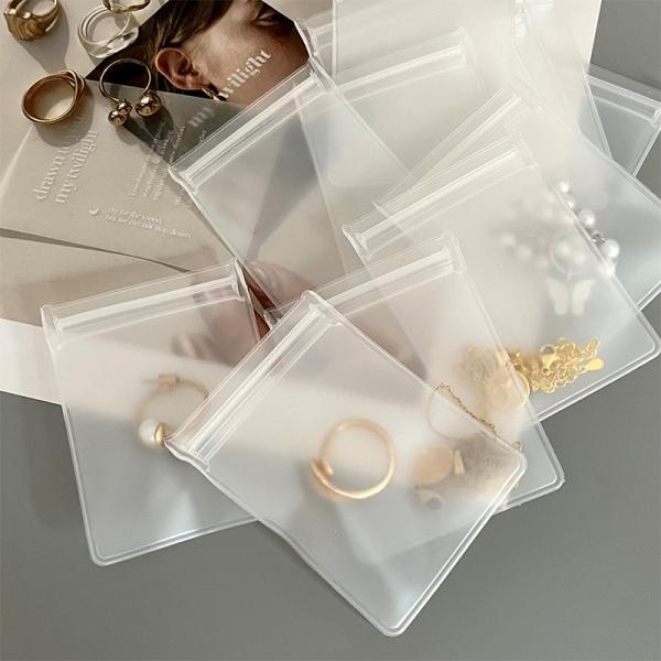 Frosted Small Ziplock Plastic Jewelry Bag Clear Eva Self Sealing