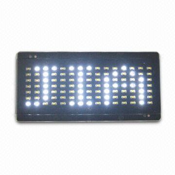 Programmable white light LED message display cap