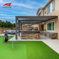 belvédère imperméable motorisé extérieur de jardin de pergola de 5m x de 3m de patio de couverture en aluminium de toit
