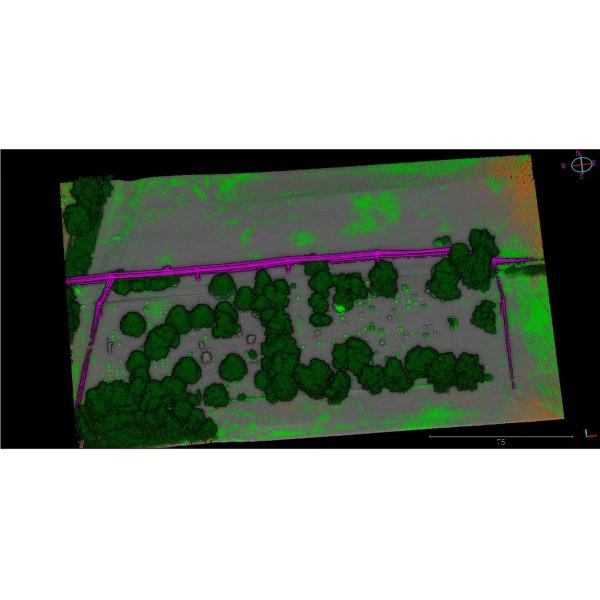 GS-100V UAV LiDAR System Лазерный датчик Fov 360 градусов Цветное облако точек Бесплатное программное обеспечение