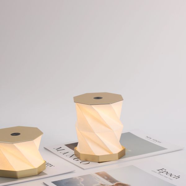 Cordless Foldable ABS Paper Tall Lamp Rechargeable Night Lights Touch Control Eco Friendly