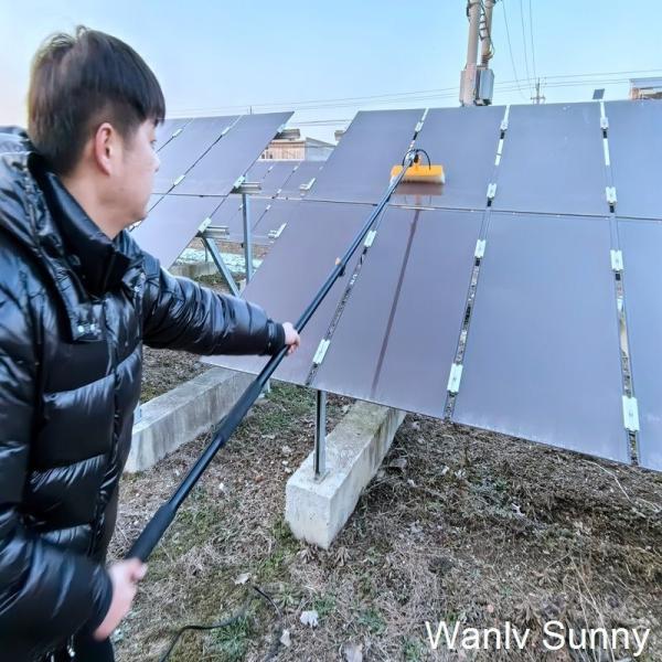 Max Unfold Size 7.5 Meters Customized Manual Cleaning Brush for Solar Panels Care