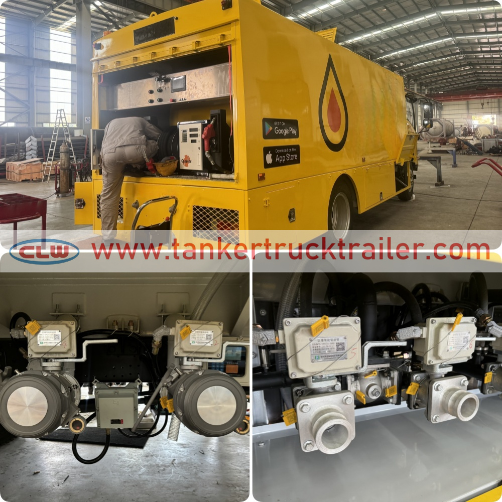 ISUZU 4X2 5000L 6000L Square Mobile Refueling Tank Truck