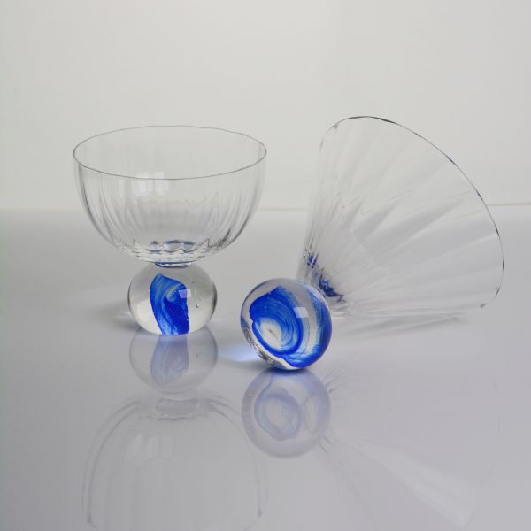 Elegant Blue Cloud Crystal Wine Glass Set Ideal For Restaurants Hotels Bars And Catering Services Providing Superior Clarity And Style