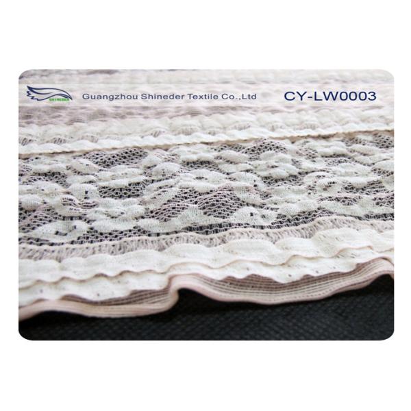 Anti-Static Nylon Spandex Stretch Lace Fabric For Wedding Dress CY-LW0003