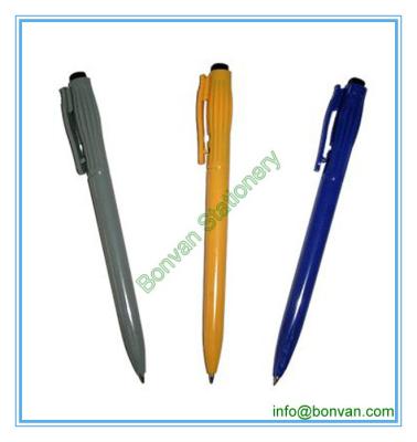 side click hotel promo ballpen, logo printed simple pen