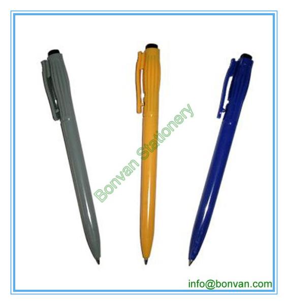 side click hotel promo ballpen, logo printed simple pen