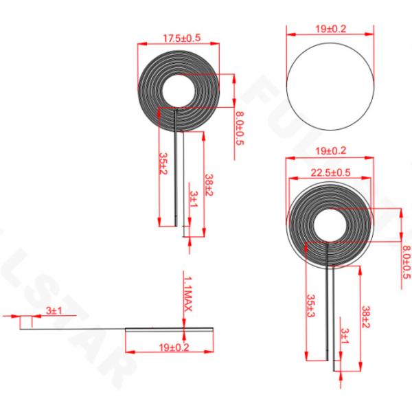 wireless charger receiver coil wireless charging 10uH PCB wireless charger coil inductor for devices