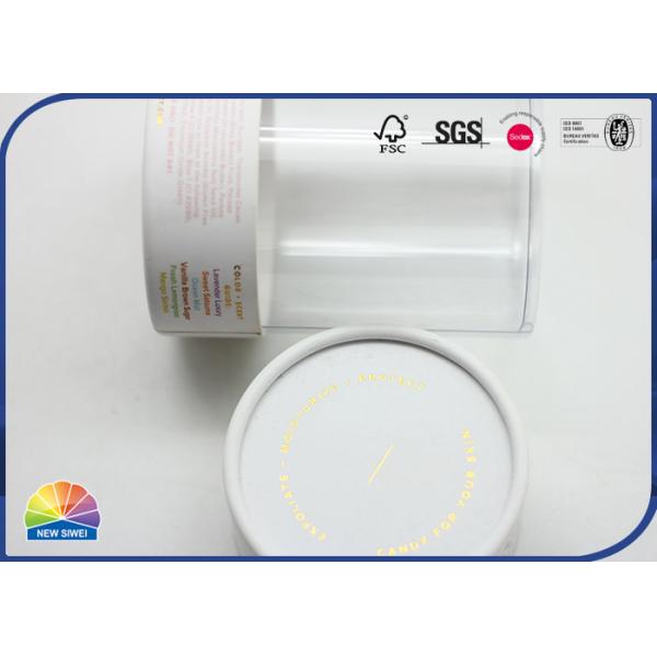 Напечатанный цилиндром пакет конфет свадьбы трубки бумажной крышки видимый пластиковый