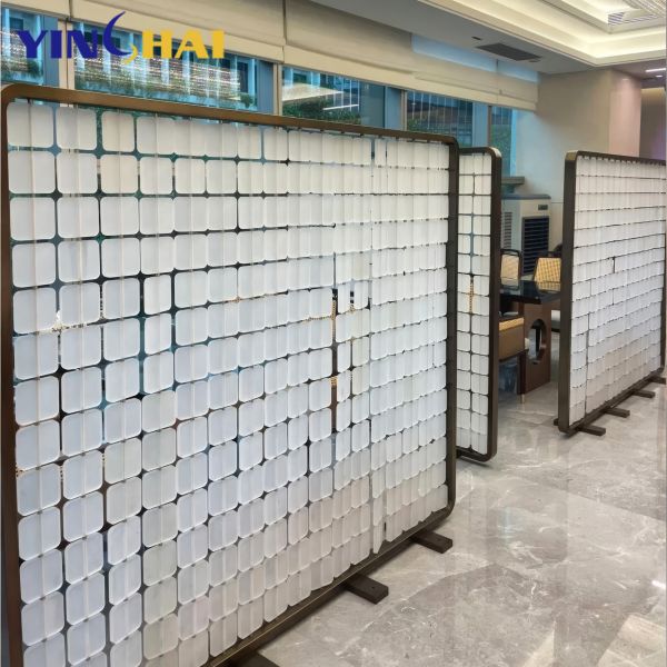 UV Resistant Glass Panel Room Divider High Hardness For Living Room And Dining Room