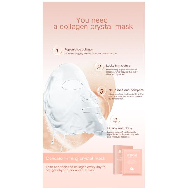 Marque privée Coréenne Bio Collagène profond Cristal gelée Belleur claire Masque pour le visage en Corée Masques pour le visage Soins de la peau