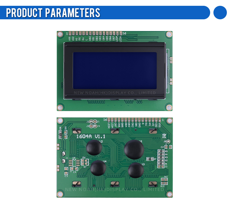 European Blue Film White Letters 1604A Multiple Word Libraries LCM LCD Display Screen ST7066U