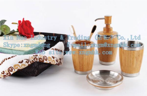 Bamboo bath supplies, the wooden bathing suits, bathing a family of four installed