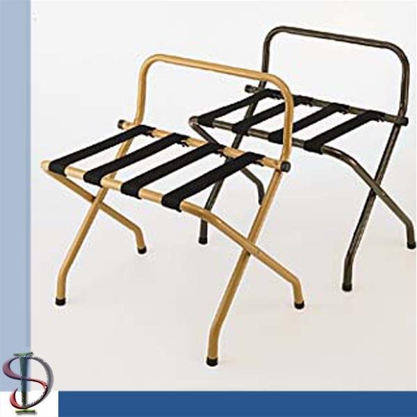 Suporte traseiro da cremalheira de bagagem do estilo do hotel do resto/da bagagem hotel do preto com pés