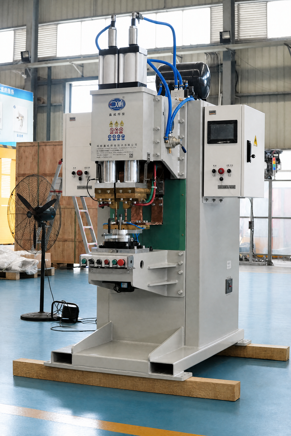 2 Plus 2 Plus 2 Mm Semi Automatic Medium Frequency Rotary Indexing Worktable Pneumatic C Frame Multi Point Spot Welding Machine
