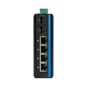 Industrial não gerenciado Poe Switch Fast Ethernet SFP Fiber Retwork 120W DC48V